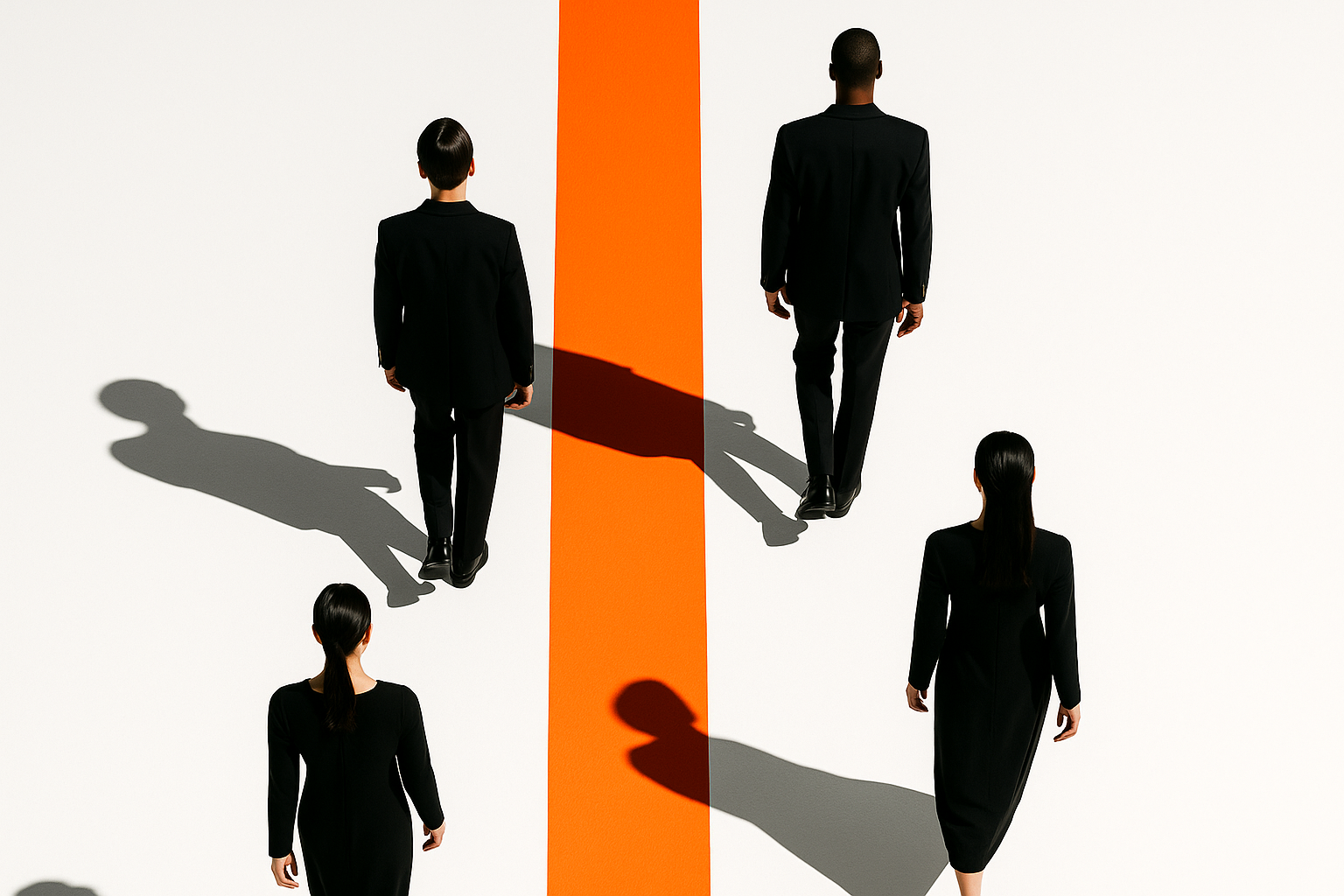 Runway with orange stripe from above